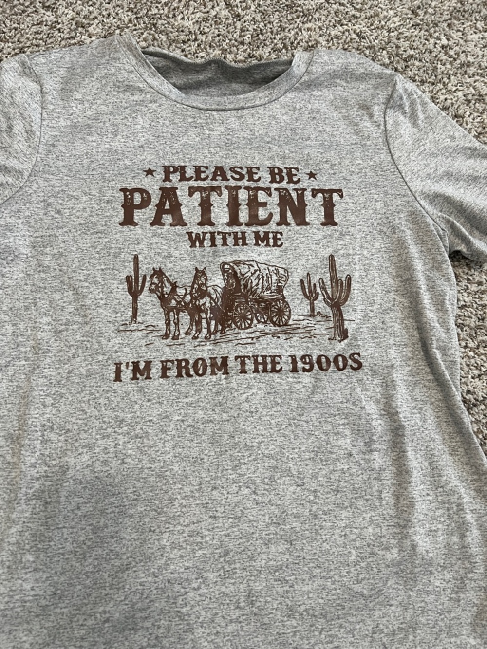 Gray Graphic Tee "I’m from the 1900’s”